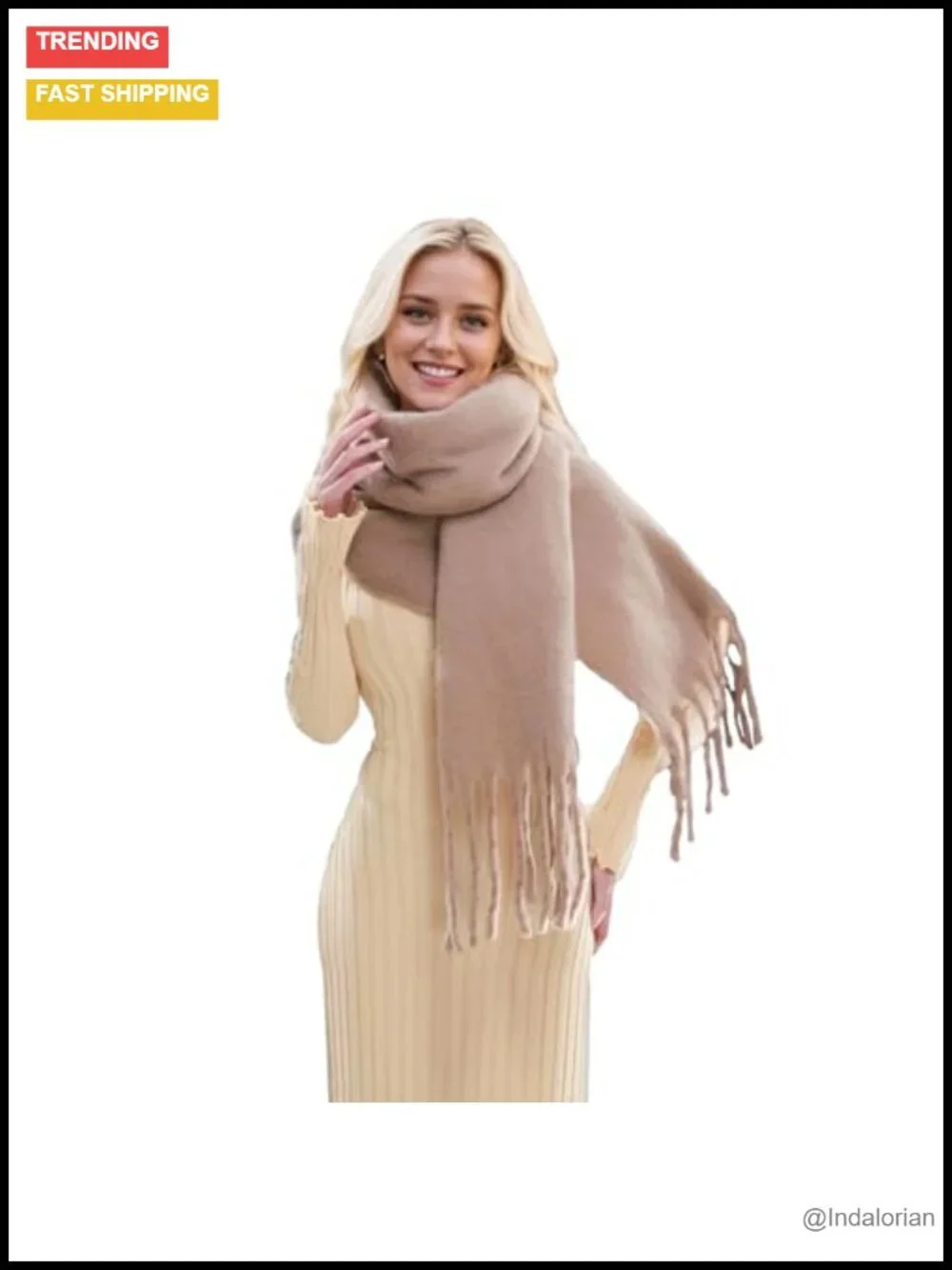 Chunky Oversized Thick Blanket Scarf Cashmere Feel Shawl